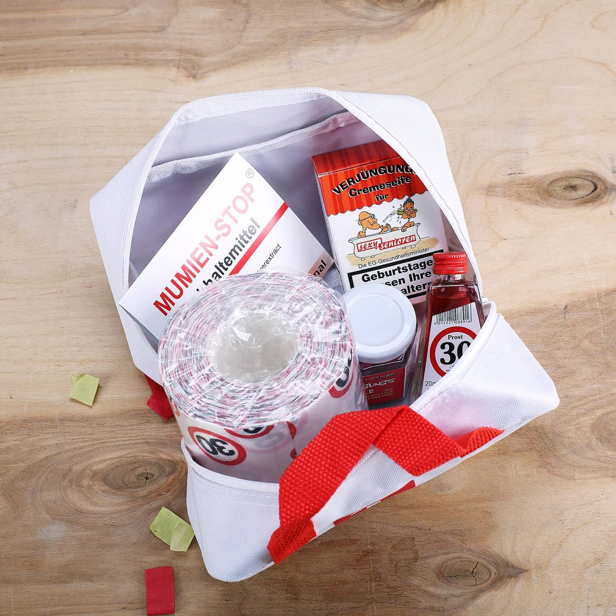 Inhalt der Geschenktasche
