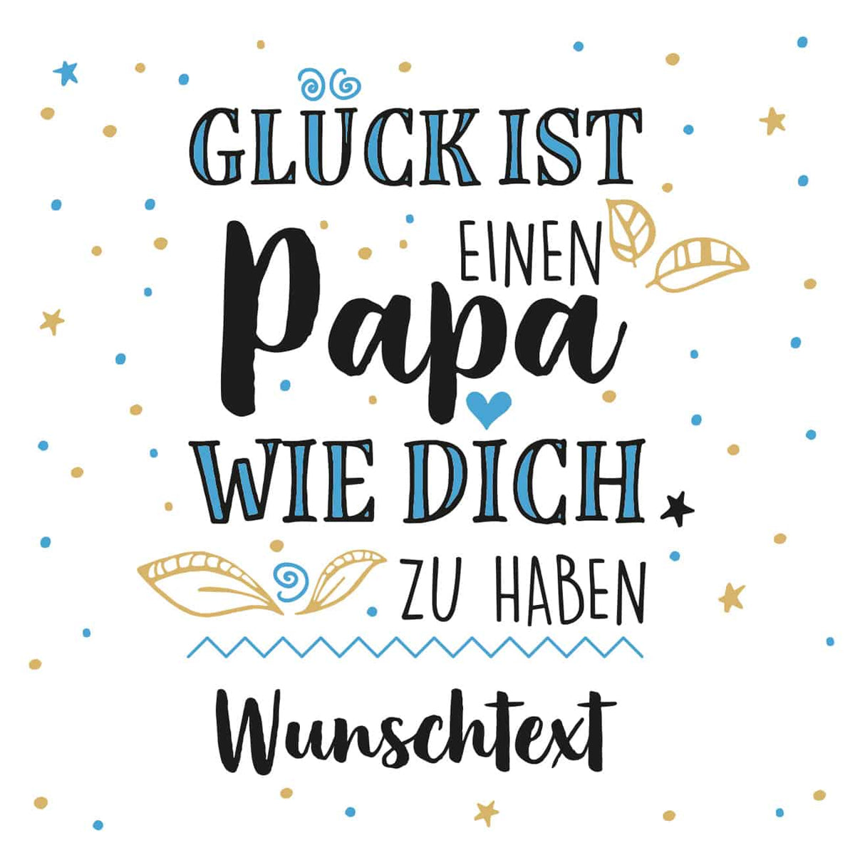 Glück ist, einen Papa wie dich zu haben - Bieraufkleber zum Vatertag