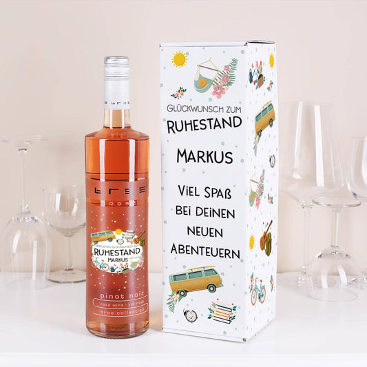 BREE Rosewein mit bedruckter Verpackung zum Ruhestand