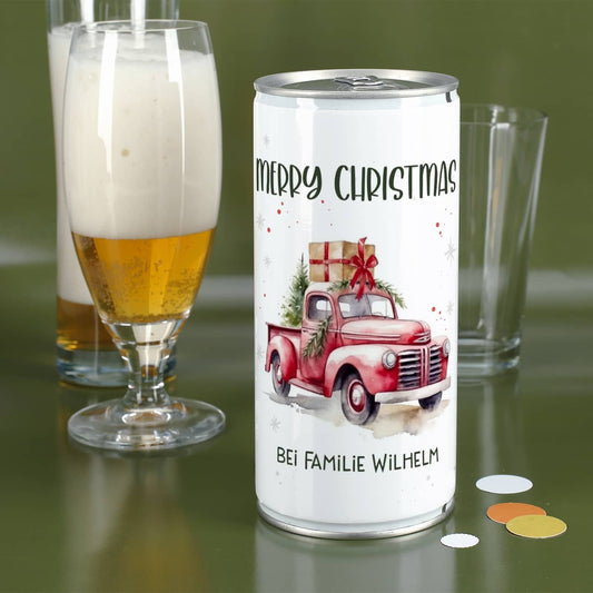 Weihnachts-Bier mit Ihrem Text & Santa's Pickup