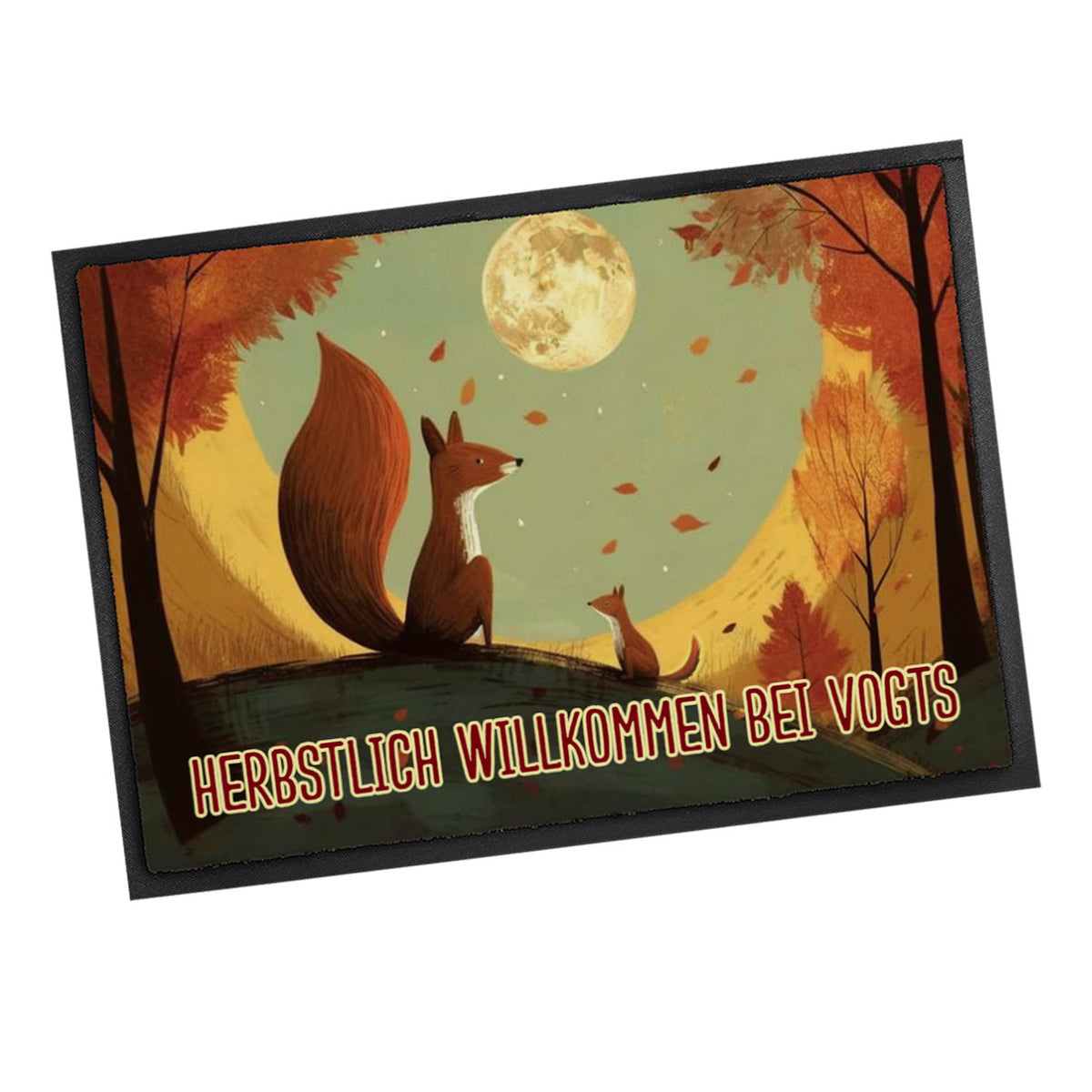 Herbst Fußmatte mit Wunschtext