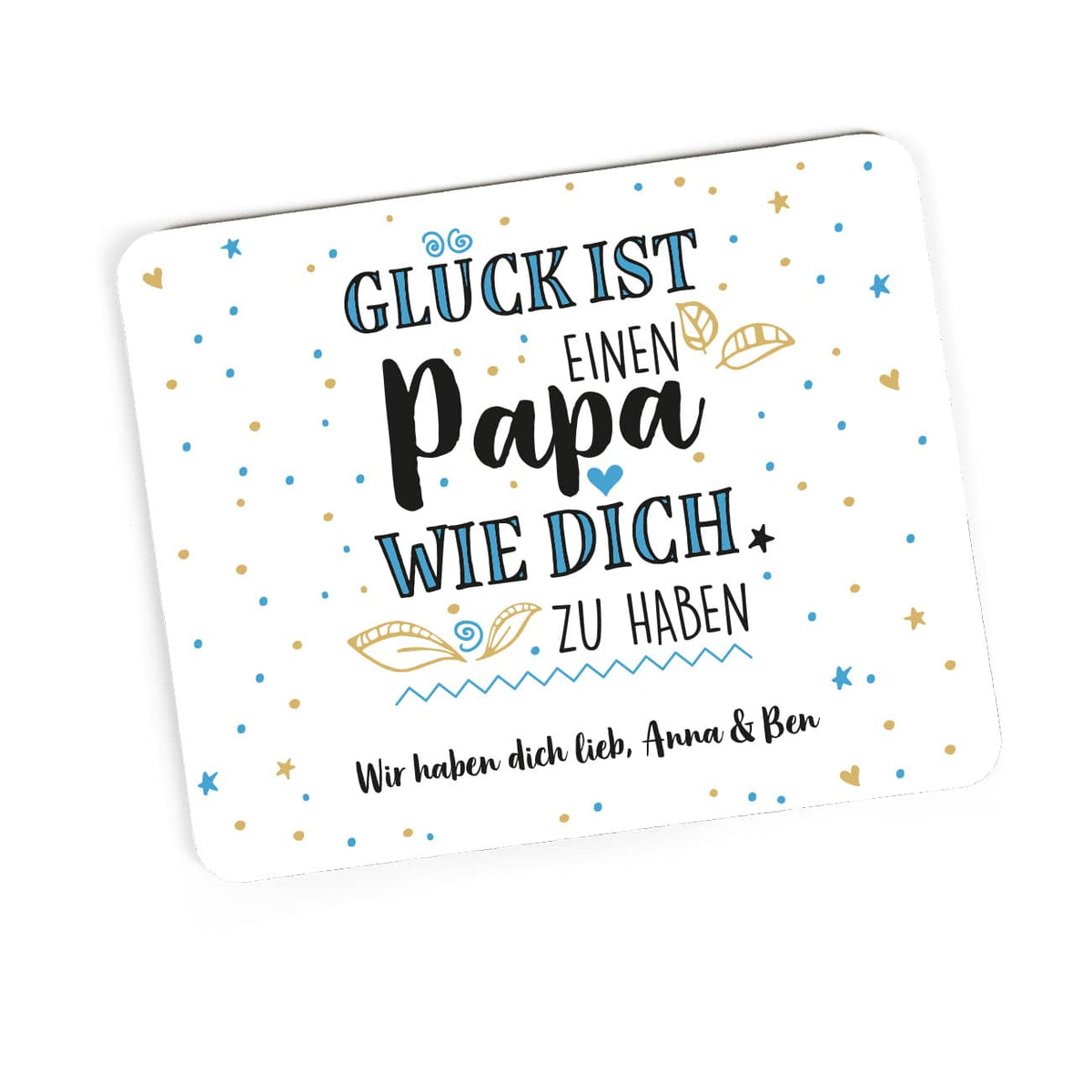 Rechteckiges Mousepad mit Ihrem Wunschtext