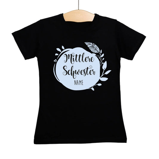 Schwestern T-Shirt für die kleine, mittlere, große Schwester