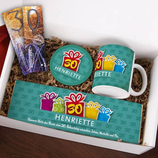 gefüllte Geschenkbox