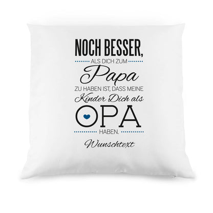 Kissen mit Wunschtext für Opa