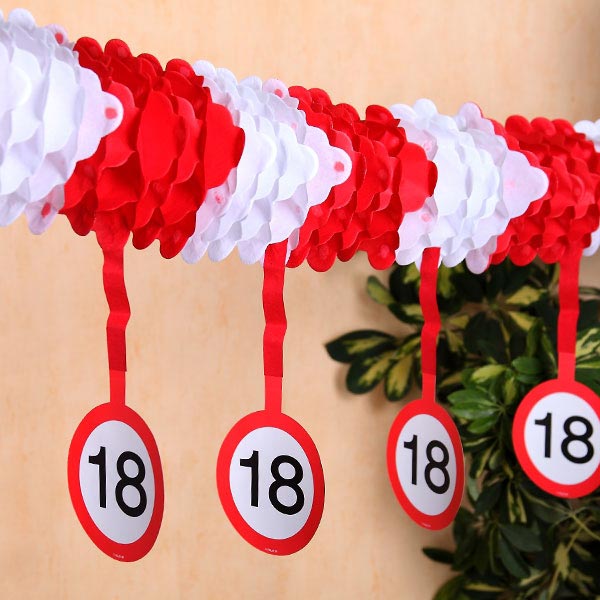 Papiergirlande zum 18. Geburtstag