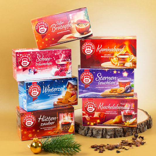 Teekanne Wintertee - verschiedene Sorten
