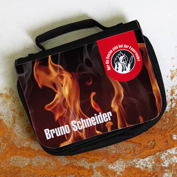 Kulturtasche mit Namen Feuerwehr