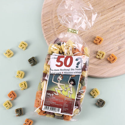 Zahlen-Nudeln zum 50. Geburtstag