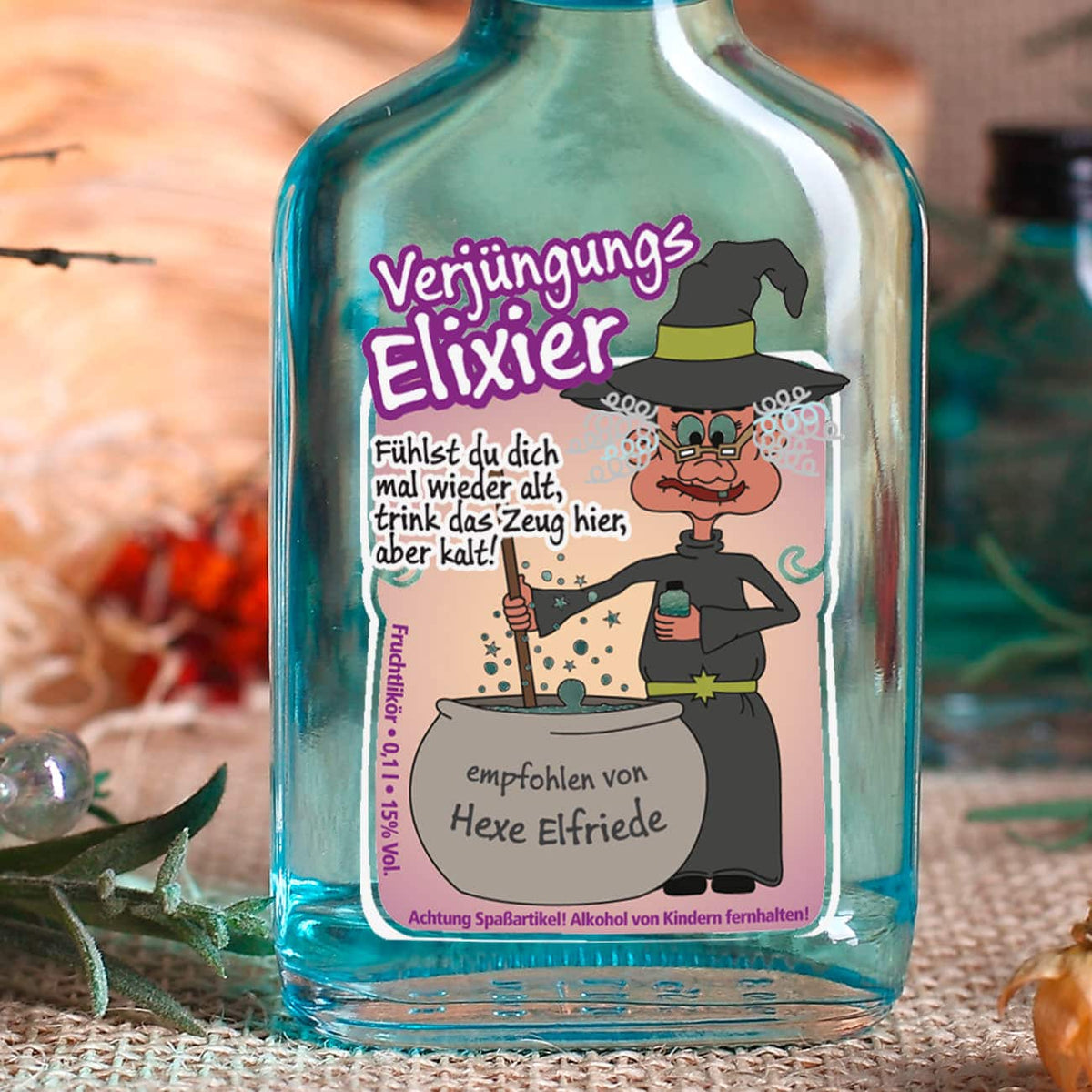 Detailansicht, Fruchtlikör Hexe Elfriede