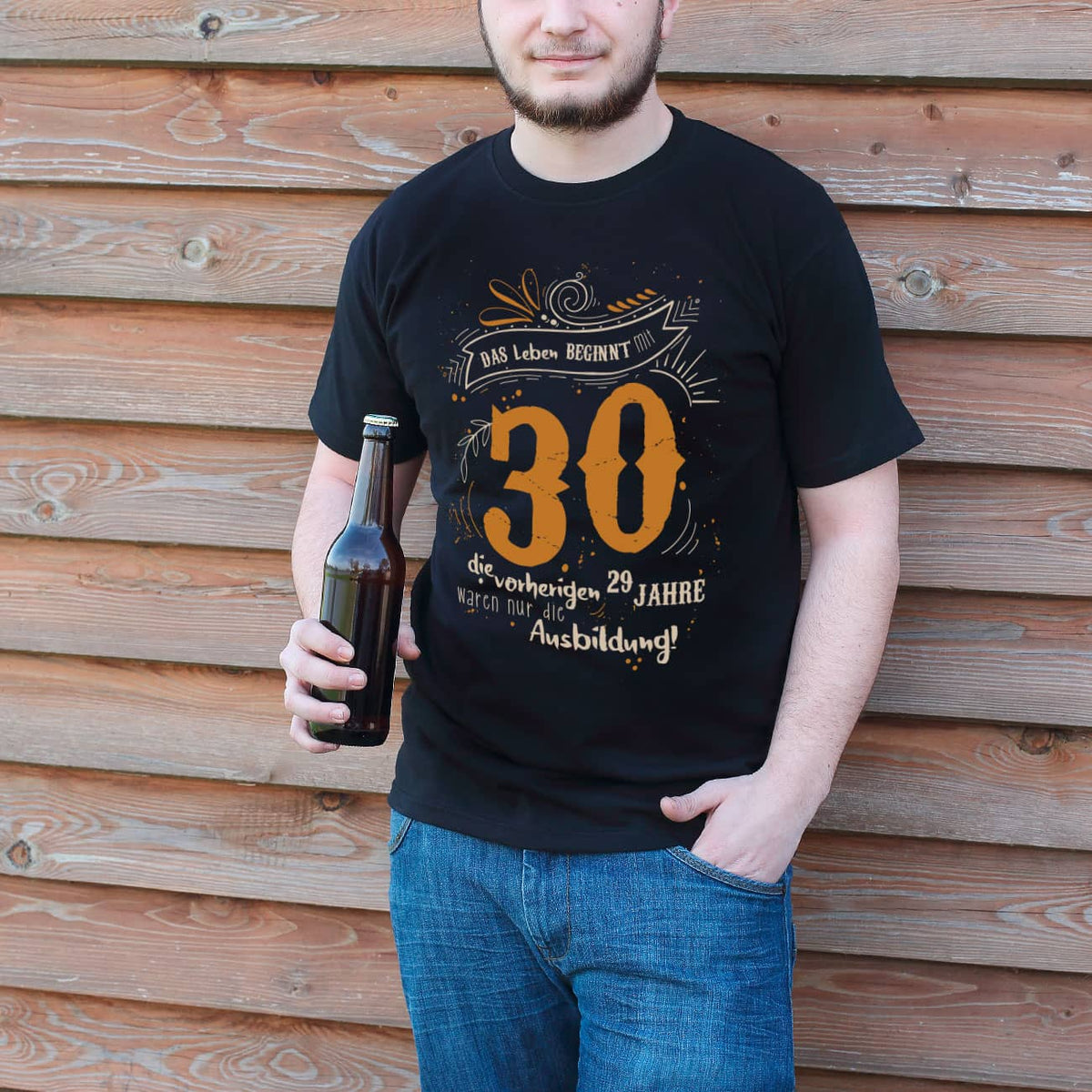 Geburtstagsshirt - Das Leben beginnt mit 30