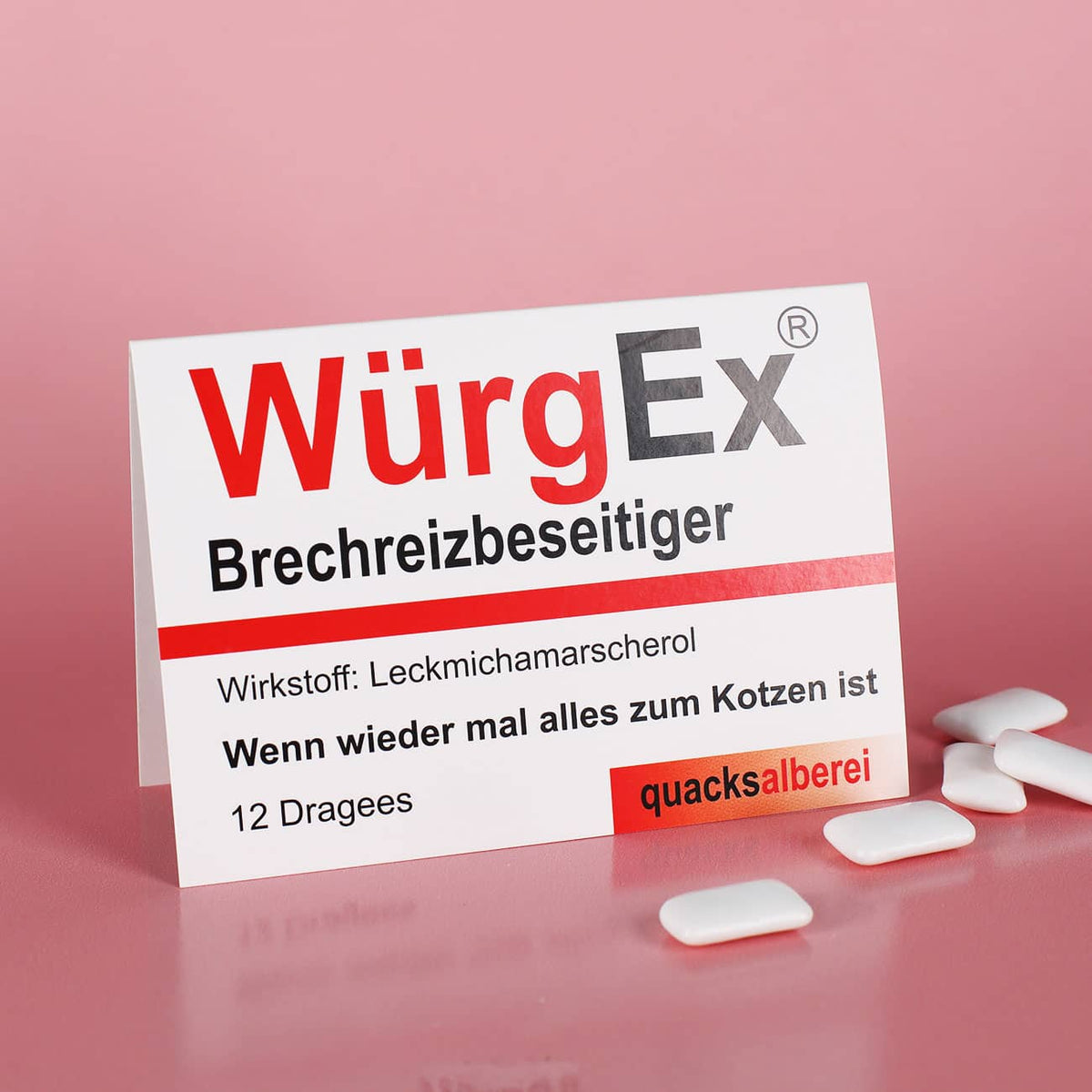 12 Kaugummi Dragees zur Aufmunterung und zum Lachen