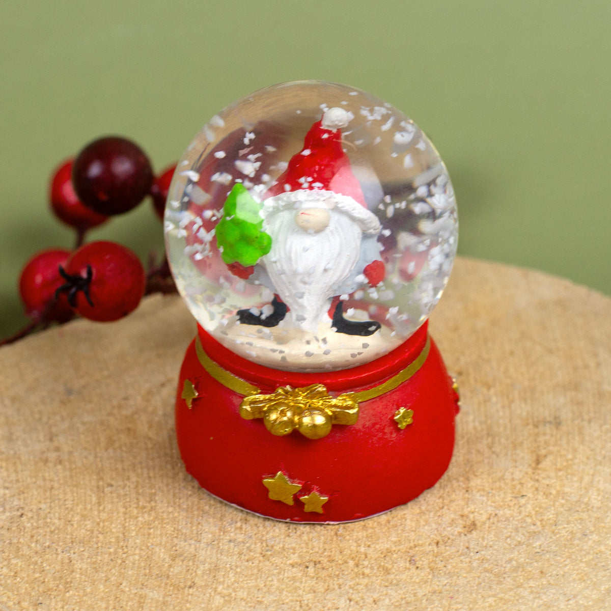 Mini Schneekugel mit Wichtel in 4 Varianten | Wichtelgeschenk