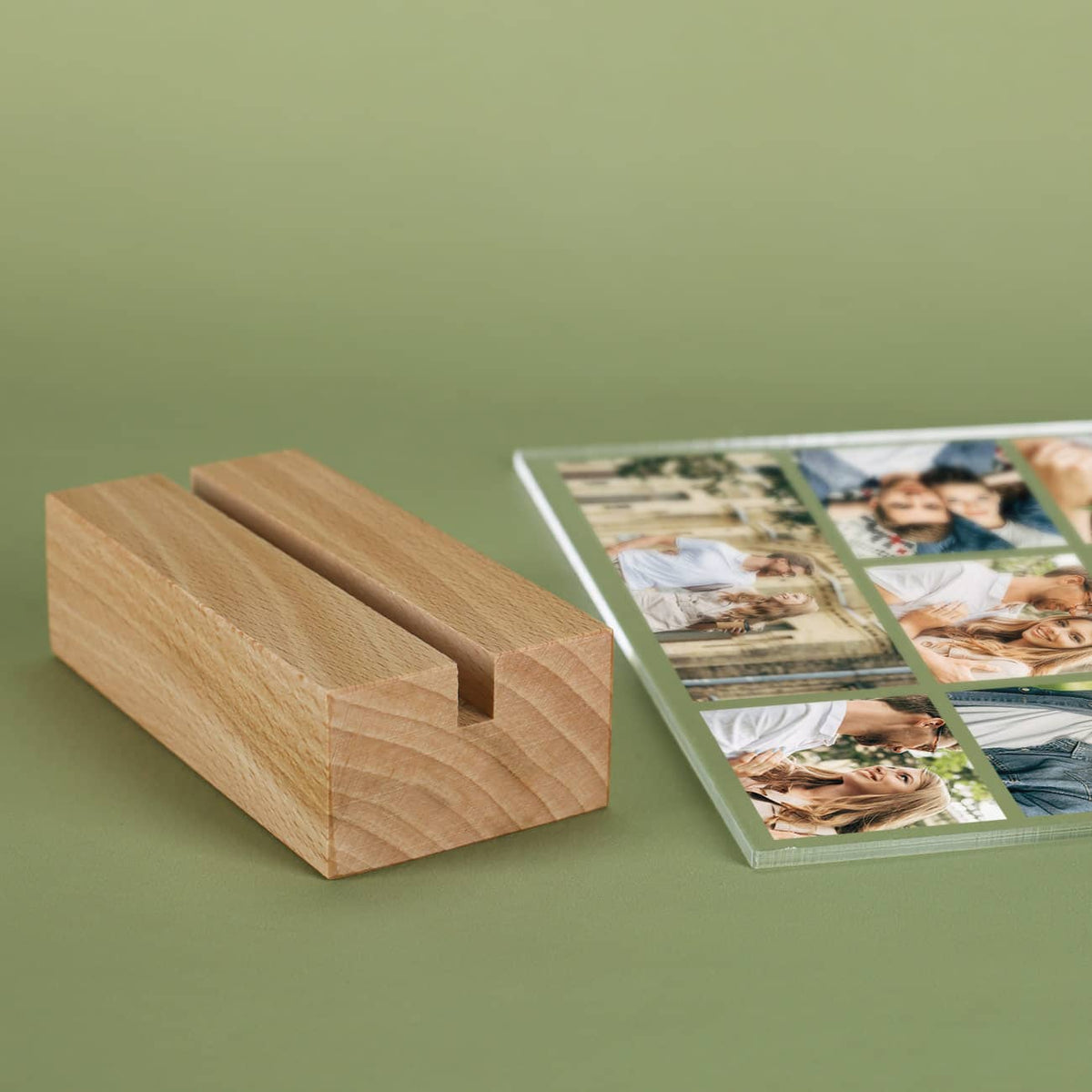 Acrylfoto mit Holzsockel