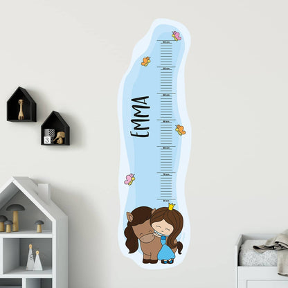 Wachstumsmesser Prinzessin mit Wunschname bedruckt