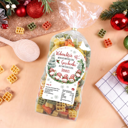 Nudeln zu Weihnachten personalisiert mit Name Dennis