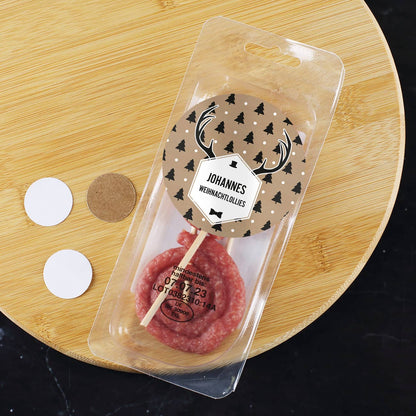 Weihnachtslollies - Salamisnack für Männer