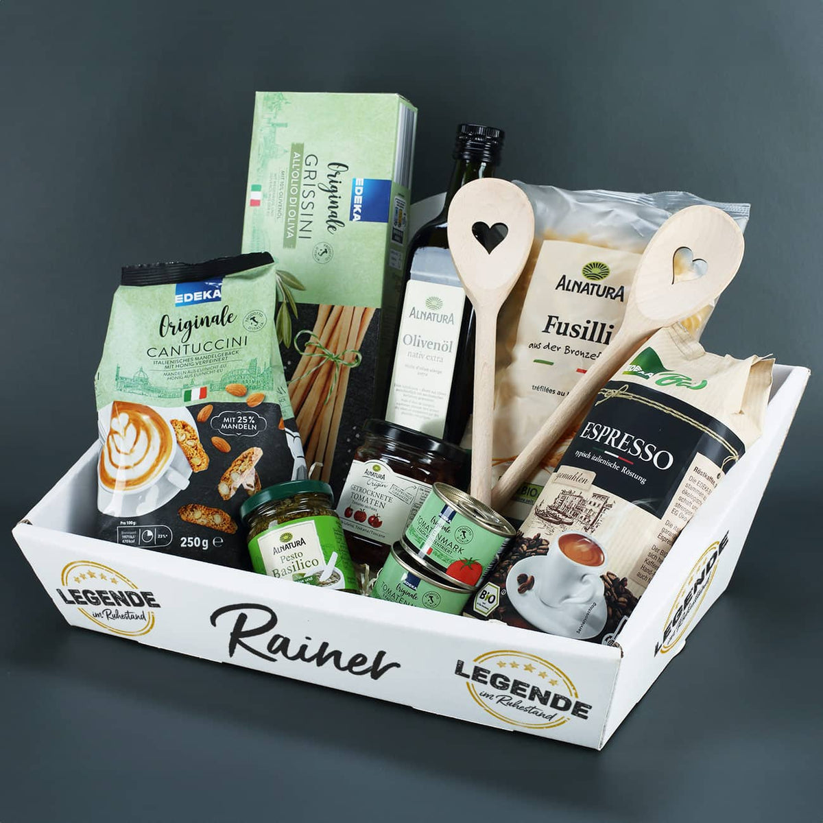 Gefüllter Geschenkkorb Ruhestand