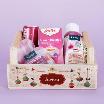 Weihnachtlicher Geschenkkorb für Frauen