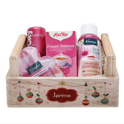 Weihnachtlicher Geschenkkorb für Frauen