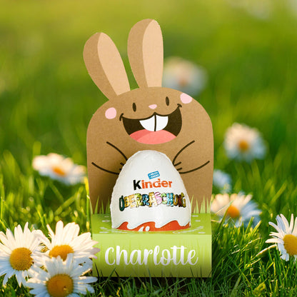 Überraschungsei mit personalisierter Geschenkverpackung zu Ostern | Osterhase "Frohe Ostern"