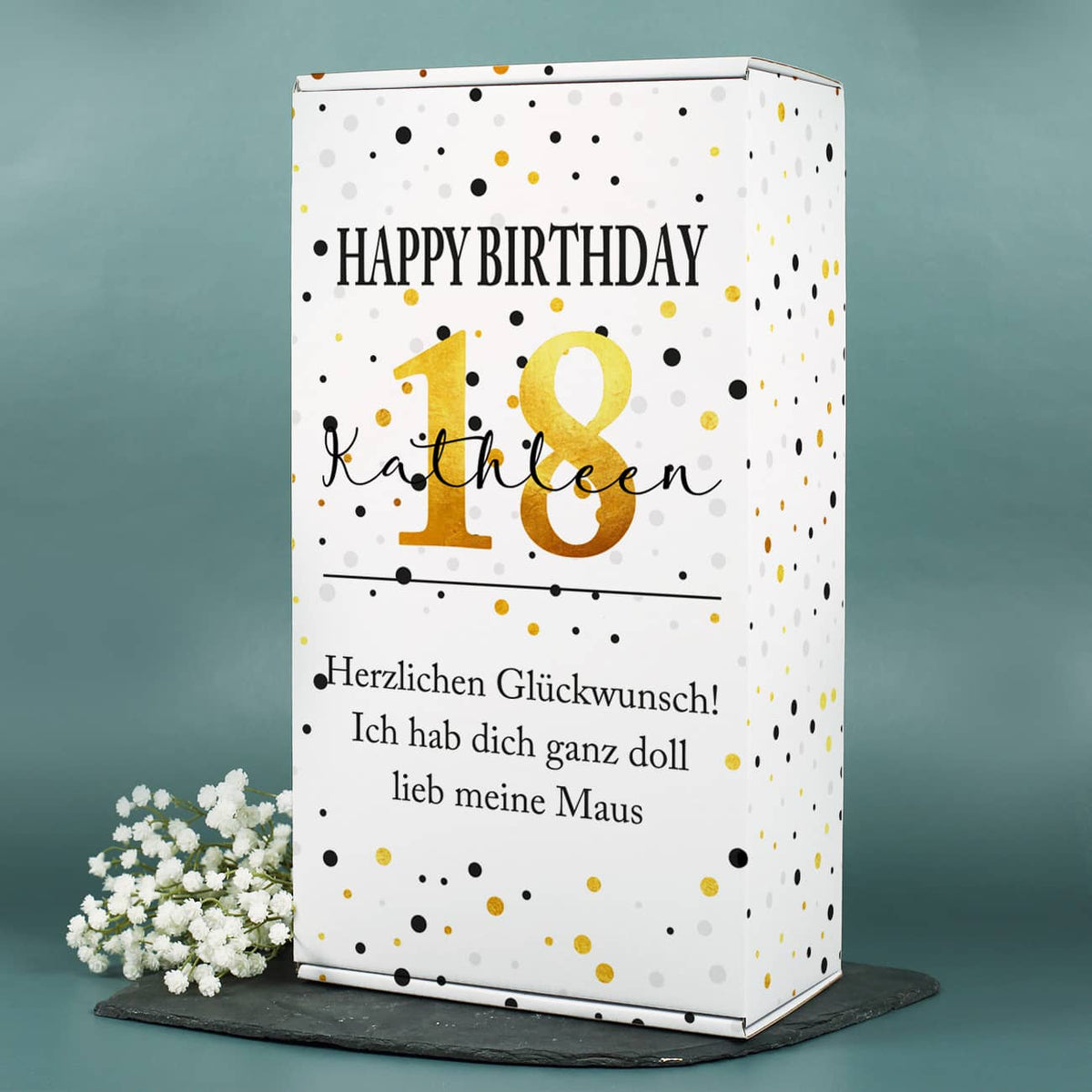 Moderne Geschenkverpackung für Ihr individuelles Geburtstagspräsent