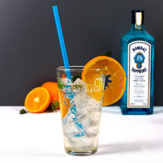 Mit Namen graviertes Gin-Glas
