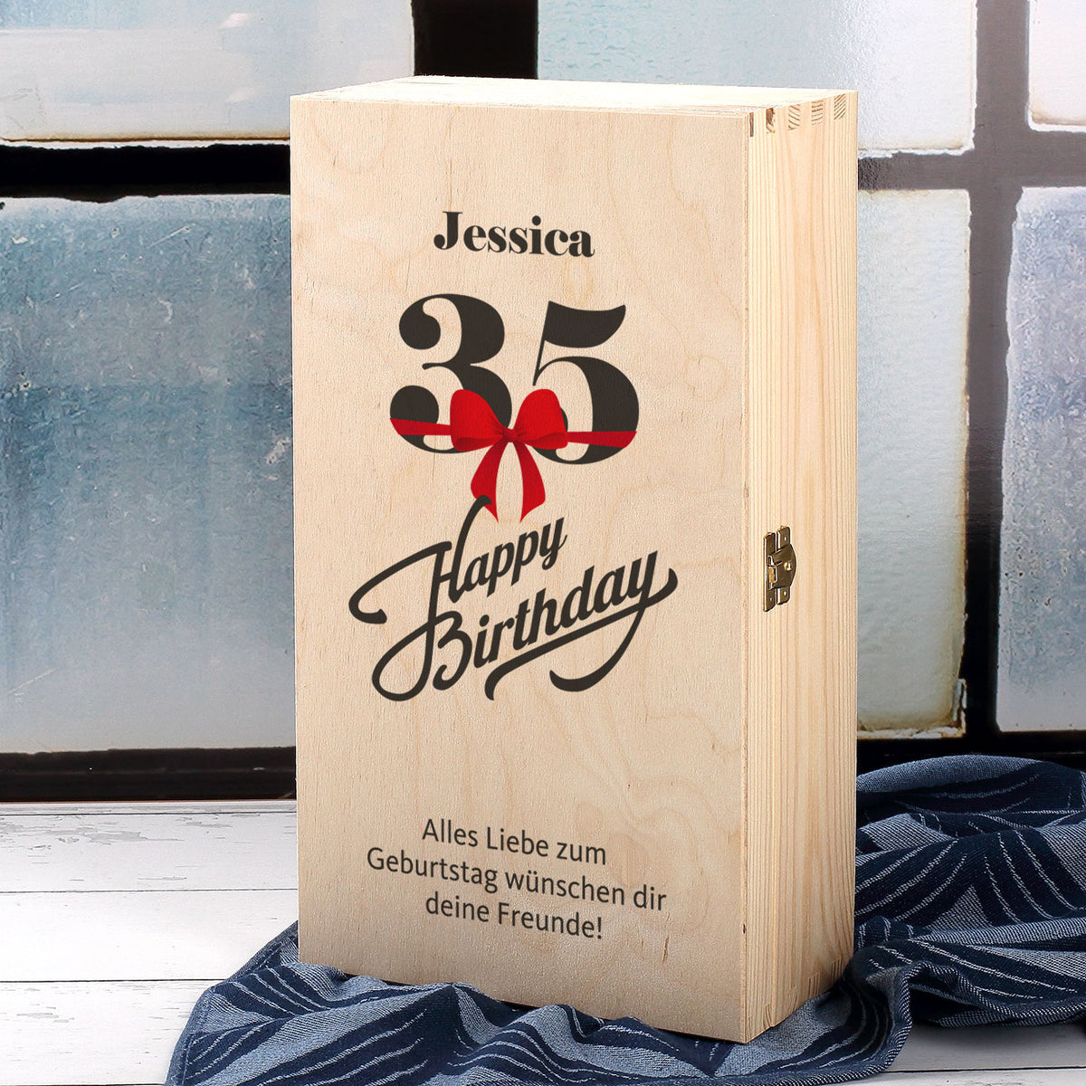 Bedruckte Geschenkbox zum Geburtstag