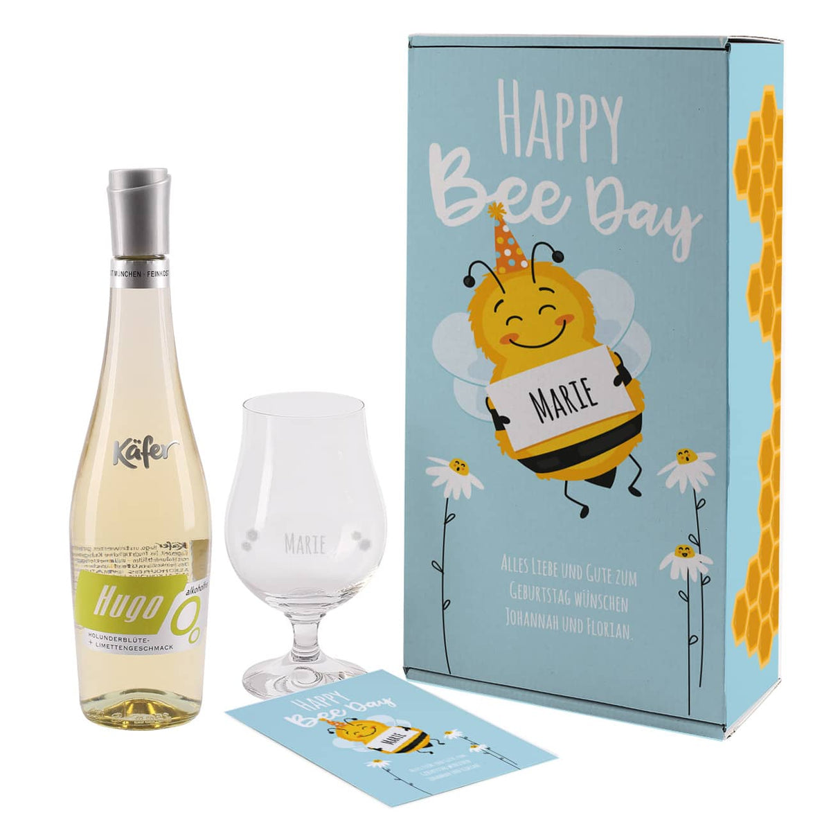 Happy Bee Day - Geschenkset mit Ihrem Wunschnamen