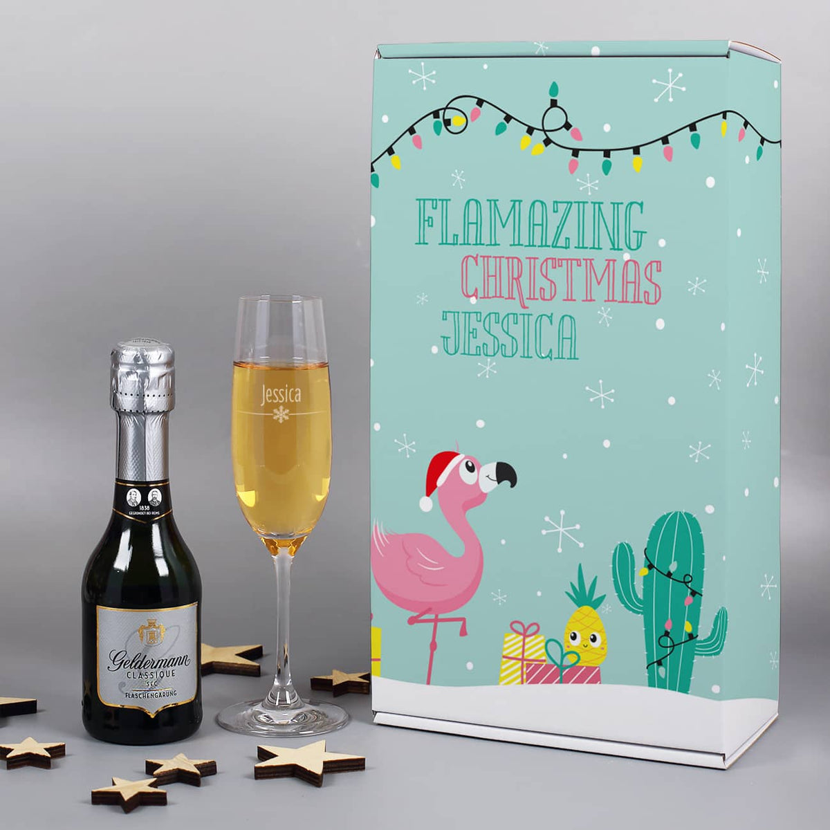 Flamazing Christmas Geschenkset mit Sekt und Sektglas