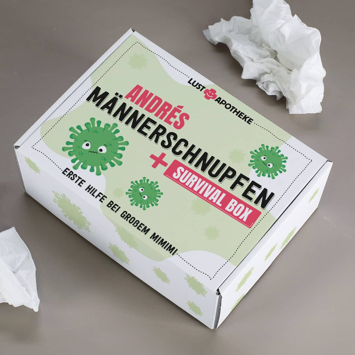 Geschenkbox Männerschnupfen Survival