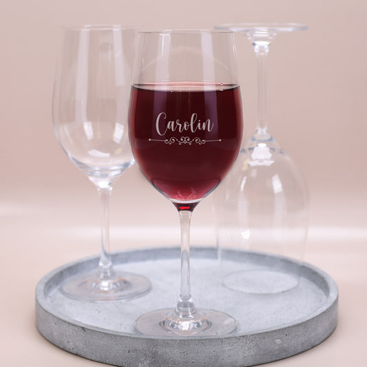 Frohes Fest - Biorebe Wein und Weinglas in weihnachtlicher Holzbox | Geschenk zu Weihnachten