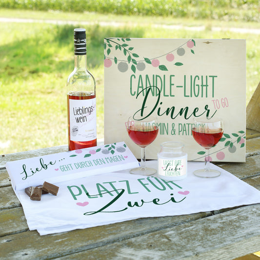 Candle-Light Dinner to go - Geschenkset für Paare