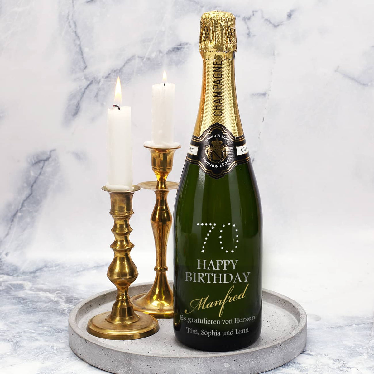 Champagner zum 70. Geburtstag mit Gravur