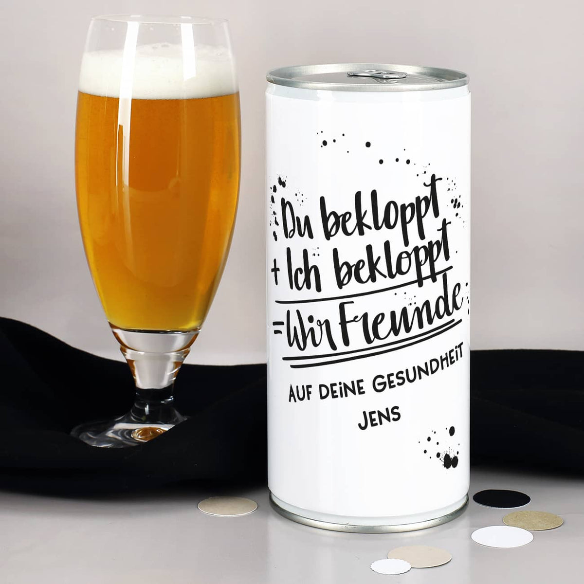 Du bekloppt, Ich bekloppt, Wir Freunde - 1 L Bierdose 