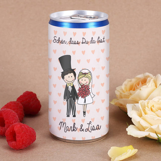 personalisierte Prosecco-Dose als Gastgeschenk