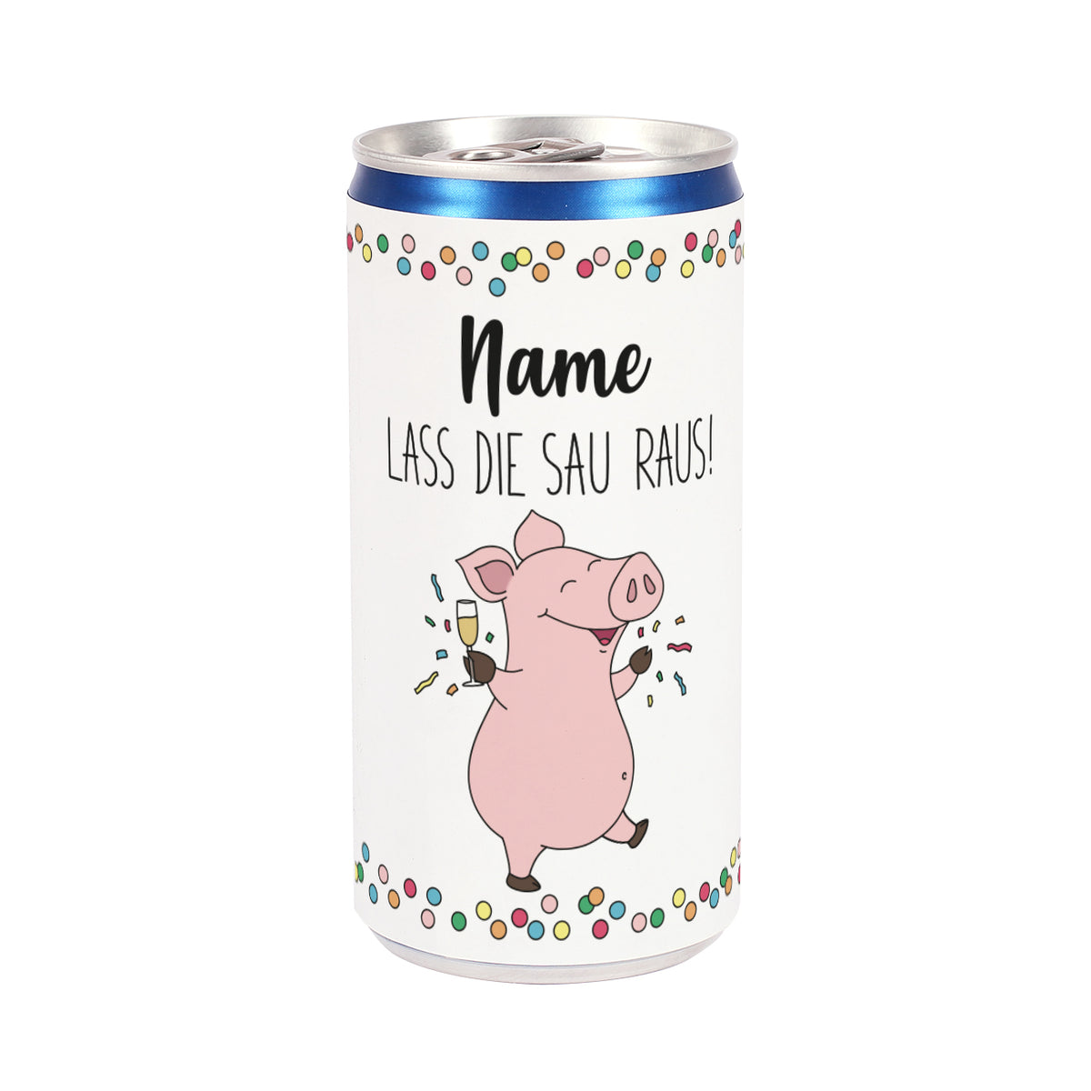 Seccodose mit Partyschweinchen zum Geburtstag
