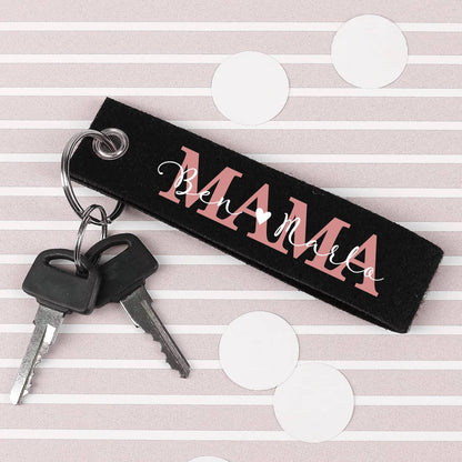 Schlüsselanhänger - MAMA - mit den Namen der Kinder