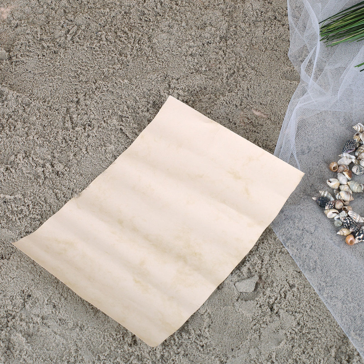 Marmoriertes Papier mit eigener Nachricht