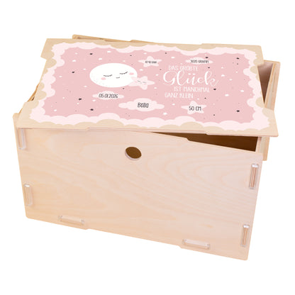 clipfritz® Baby Erinnerungskiste mit Name und Geburtsdaten personalisiert