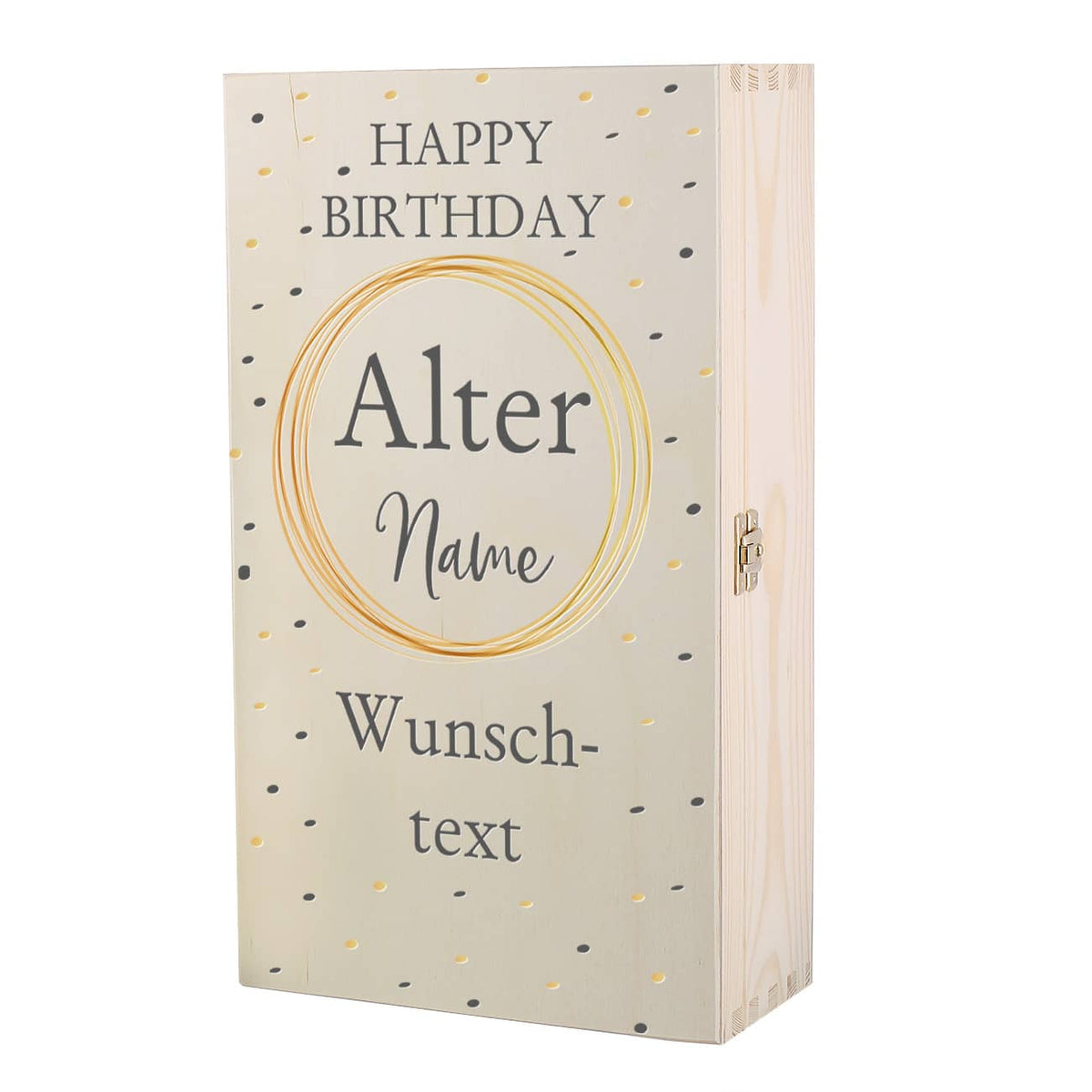 Mit Ihren Angaben bedruckt