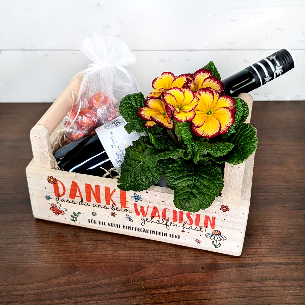 Pflanzkiste als Dankeschön für Erzieher