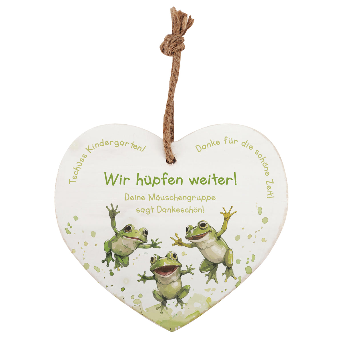 Personalisiertes Holzherz – Abschiedsgeschenk für den Kindergarten & Erzieher