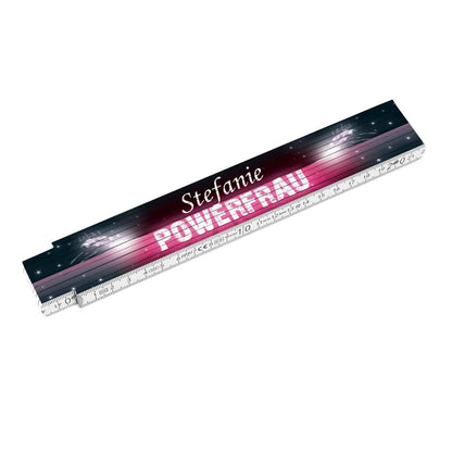 Zollstock mit Name für echte Powerfrauen 
