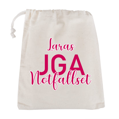 JGA Notfallset-Sack mit dem Namen der Braut | 2 Größen wählbar