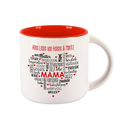 personalisierbarer Kaffee-Pott für Mama mit Aufdruck, 400 ml
