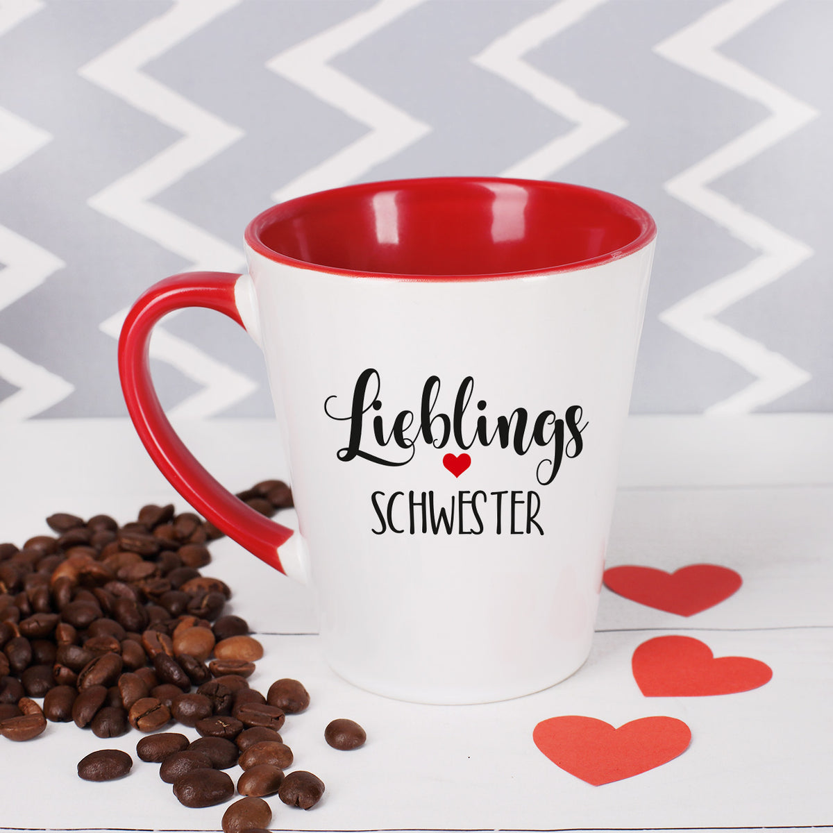 Tasse für den Lieblingsmenschen mit Wunschtext und Herz