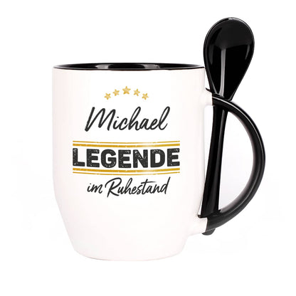 Tasse zur Rente mit Name nach Wunsch bedruckt