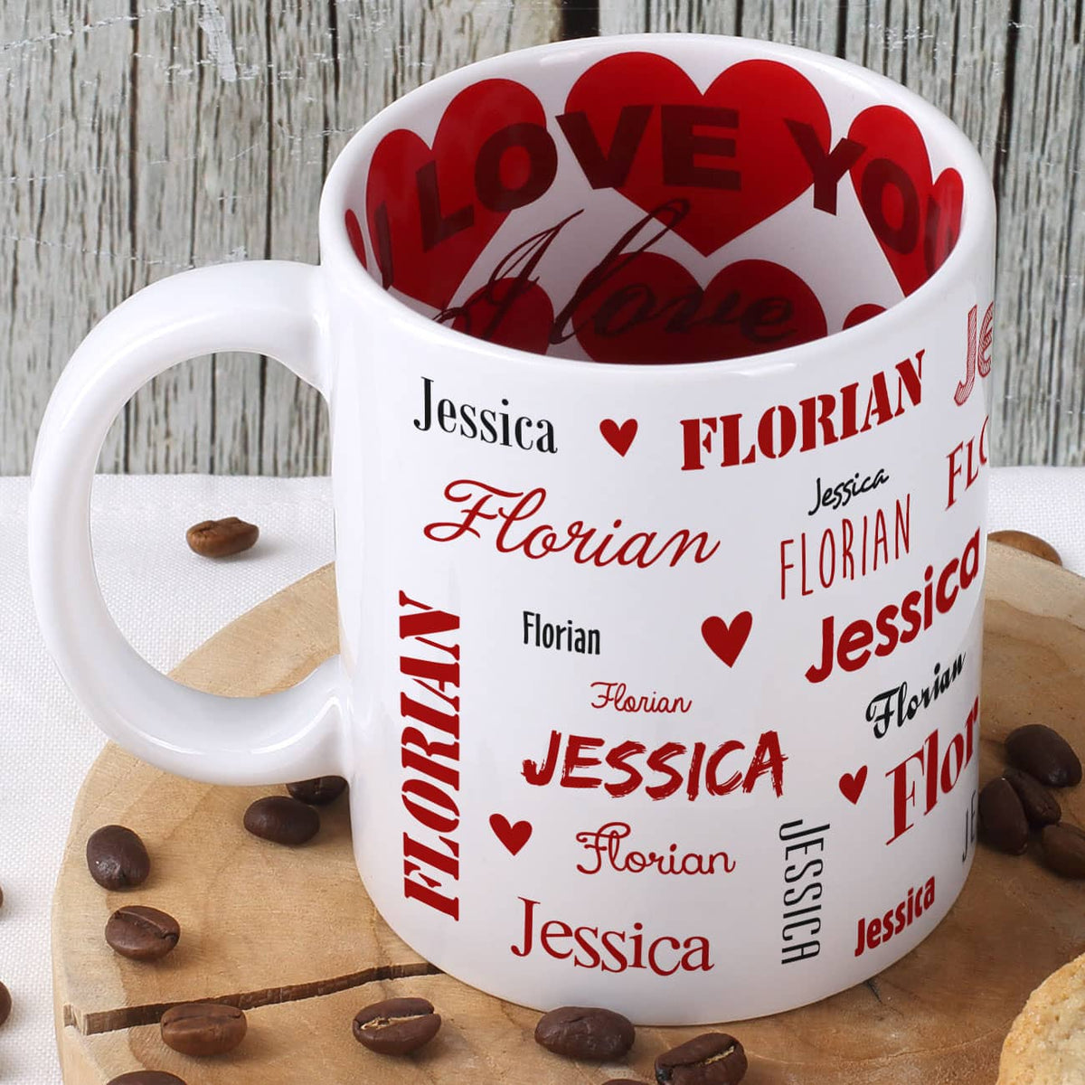 Tasse komplett bedruckt - innen und außen