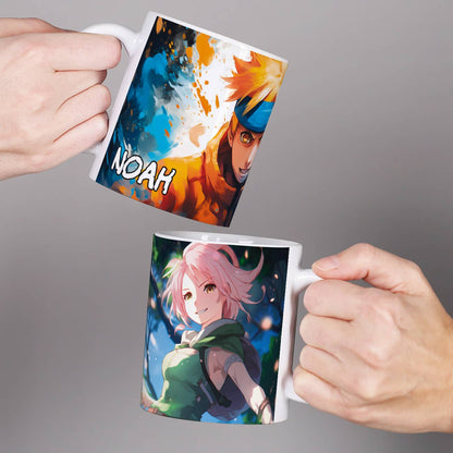 Persönliche Tassen für Anime- und Manga-Fans mit Name